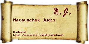 Matauschek Judit névjegykártya