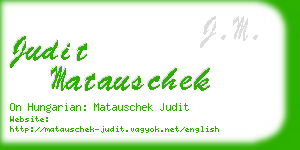 judit matauschek business card